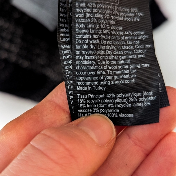 ALL SAINTS Wool Coat - Picture 16 of 16